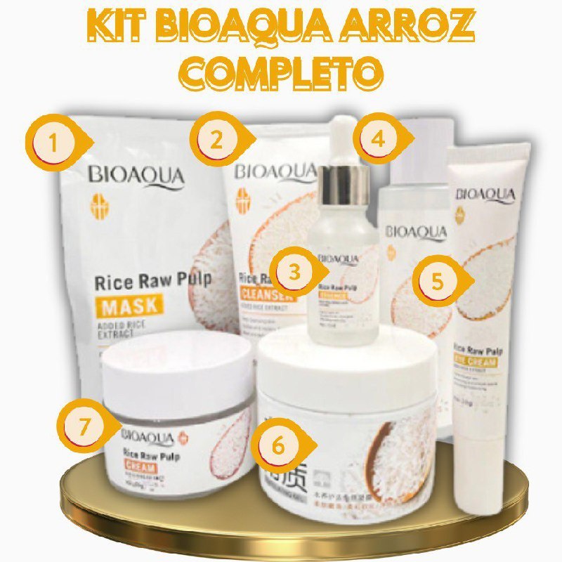 KIT DE CREMA DE ARROZ ,ACLARADOR Y QUITA INPERFECCIONES DE PIEL